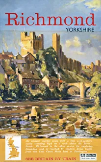 <b class=qtipBold><figcaption>1984-8246</figcaption></b><br>Poster, British Railways (North Eastern Region), Richmond, Yorkshire, by Edward Wesson, 1962.<br><em>© National Railway Museum</em> 1984-8246
