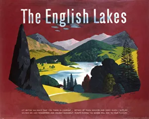 <b class=qtipBold><figcaption>1985-8836</figcaption></b><br>Poster, BR (LMR), 'The English Lakes',<br><em>© National Railway Museum</em> 1985-8836
