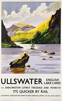 <b class=qtipBold><figcaption>1986-8791</figcaption></b><br>Poster, LNER, Ullswater, English Lake Land via Darlington, Lovely Teesdale & Penrith<br><em>© National Railway Museum</em> 1986-8791