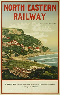 <b class=qtipBold><figcaption>1986-8976</figcaption></b><br>Poster, North Eastern Railway, Runswick Bay<br><em>© National Railway Museum</em> 1986-8976