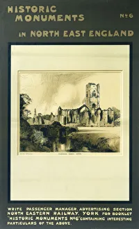 <b class=qtipBold><figcaption>1986-8992</figcaption></b><br>Poster, NER, Fountains Abbey<br><em>© National Railway Museum</em> 1986-8992