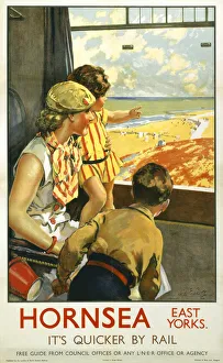 <b class=qtipBold><figcaption>1986-9003</figcaption></b><br>Poster, LNER, 'Hornsea'<br><em>© National Railway Museum</em> 1986-9003