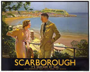 <b class=qtipBold><figcaption>1986-9019</figcaption></b><br>Poster, LNER. 'Scarborough'<br><em>© National Railway Museum</em> 1986-9019