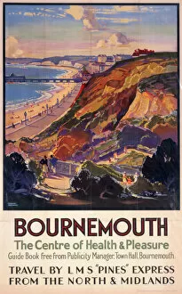 Images Dated 20th January 2005: Bournemouth, The Centre of Health & Pleasure, LMS poster, c 1930s