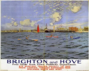Brighton and Hove, SR poster, 1923-1947 Brighton and Hove, SR poster, 1923-1947