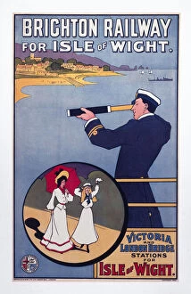 Brighton Railway for the Isle of Wight, LBSCR poster, c 1910
