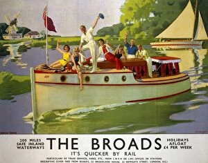 The Broads, LNER / LMS poster, 1937