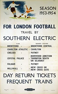 BR(SR) poster. Season 1953-1954. For London BR(SR) poster. Season 1953-1954. For London