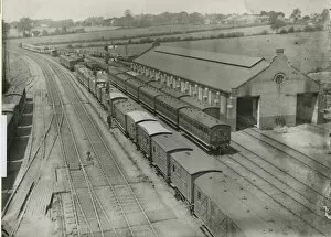 Colchester, south end of the station looking towards London. Main lines in foreground