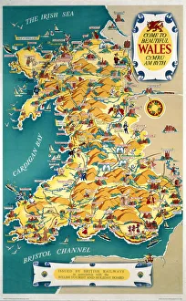 Come to Beautiful Wales, BR (LMR) poster, 1948-1965 Come to Beautiful Wales, BR (LMR) poster, 1948-1965