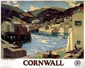 Images Dated 24th June 2003: Cornwall - Polperro Harbour, GWR poster, 1923-1947
