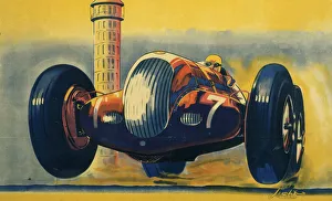 Crooped version of Crystal Palace Road Circuit, LMS poster, 1938 Crooped version of Crystal Palace Road Circuit, LMS poster, 1938