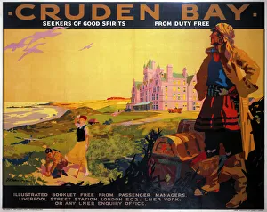 Cruden Bay - Seekers of Good Spirits from Duty Free, LNER poster, 1935 Cruden Bay - Seekers of Good Spirits from Duty Free, LNER poster, 1935