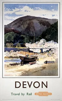 <b class=qtipBold><figcaption>'Devon', BR (WR) poster, c 1950s</figcaption></b><br>British Railways (Western Region) poster. Artwork by Jack Merriot. <br><em>© Please read our licence terms. All digital images must be destroyed unless otherwise agreed in writing.</em> 'Devon', BR (WR) poster, c 1950s