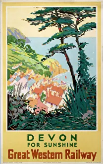 Devon for Sunshine, GWR poster, 1923-1947 Devon for Sunshine, GWR poster, 1923-1947