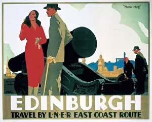 Railway Posters Collection: Edinburgh: Mons Meg, LNER poster, c 1935