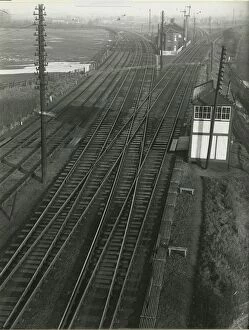 Junction Gallery: Ely North Junction, 1911, signal box on the right. Past the house the Kings Lynn