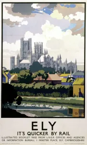 Railway Posters Prints: Ely Cathedral Print, 1940 LNER Poster
