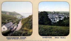 Cornwall Prints: Colour Print of Crackington Haven and Stratton, Cornwall
