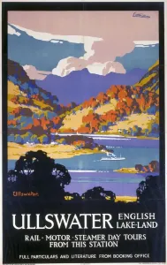Lake District Prints: Ullswater Print, 1923-1947, a colour poster