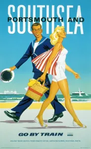 Southsea and Portsmouth Print, 1962 BR Poster