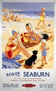 Roker and Seaburn Print, 1953 BR Poster