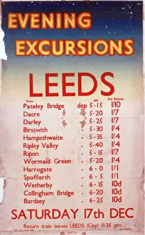 Images Dated 2nd September 2003: Evening Excursions to Leeds, LNER poster, 1938