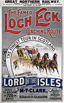 The Famed Loch Eck Coaching Route, GNR poster, 1900-1923 The Famed Loch Eck Coaching Route, GNR poster, 1900-1923