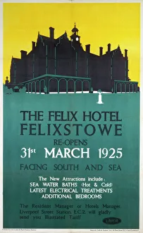 The Felix Hotel, Felixstowe, LNER poster, 1925 The Felix Hotel, Felixstowe, LNER poster, 1925