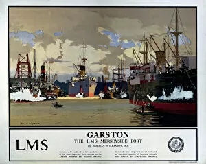 Images Dated 25th June 2003: Garston - The LMS Merseyside Port, LMS poster, 1923-1947