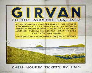 Girvan on the Ayrshire Seaboard, LMS poster, 1940