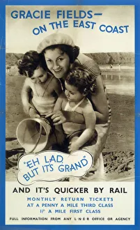 Gracie Fields on the East Coast, LNER poster, 1935 Gracie Fields on the East Coast, LNER poster, 1935