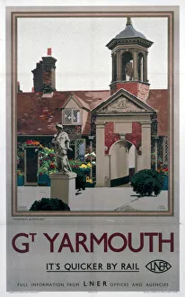 Great Yarmouth - Its Quicker By Rail, LNER poster, 1923-1947 Great Yarmouth - Its Quicker By Rail, LNER poster, 1923-1947