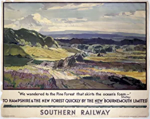 To Hampshire and the New Forest Quickly, SR poster, 1938 To Hampshire and the New Forest Quickly, SR poster, 1938