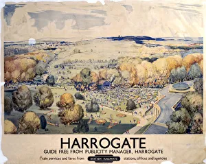 <b class=qtipBold><figcaption>'Harrogate', BR poster, 1948-1965</figcaption></b><br>British Railways (NER) poster. Artwork by J C Moody. <br><em>© Please read our licence terms. All digital images must be destroyed unless otherwise agreed in writing.</em> 'Harrogate', BR poster, 1948-1965