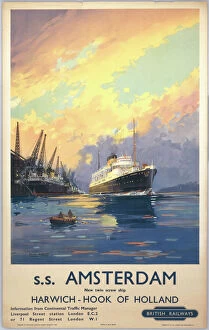 Images Dated 25th November 2004: Harwich - Hook of Holland, British Railways poster, c 1950s