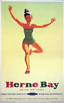 Herne Bay on the Kent Coast, BR (SR) poster, 1952 Herne Bay on the Kent Coast, BR (SR) poster, 1952
