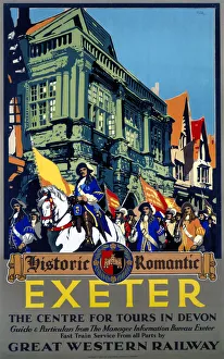 Historic Romantic Exeter, GWR poster, 1923-1947 Historic Romantic Exeter, GWR poster, 1923-1947