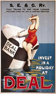 Invest in a Holiday at Deal, SE&CR poster, c 1910s Invest in a Holiday at Deal, SE&CR poster, c 1910s