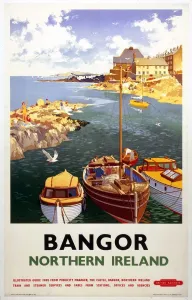 Railway Poster Prints: Bangor Harbour Print, 1955