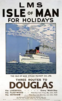 Isle of Man for Holidays, LMS poster, 1923-1947 Isle of Man for Holidays, LMS poster, 1923-1947