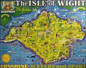Railway Posters Collection: The Isle of Wight, BR poster, 1949