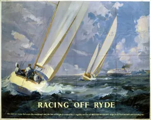 British Railways Poster Prints: Racing off Ryde, BR poster, 1948-1965