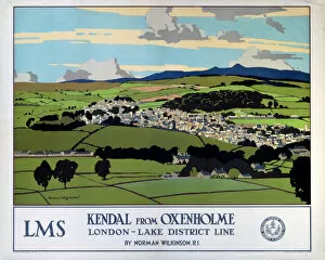 KENDAL CUMBRIA ENGLAND UK LAKE DISTRICT LANDSCAPE VALLEY ART PRINT POSTER BB9901 