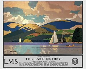 Glasgow Prints: The Lake District - Windermere from Bowness, LMS poster, 1923-1947