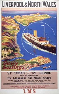 Merseyside Gallery: Liverpool & North Wales, LMS poster, 1923-1947