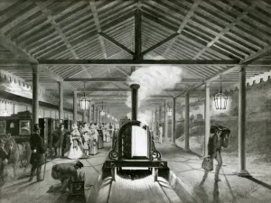 Great Western Railway History Prints: London Paddington station, Great Western Railway, 1840