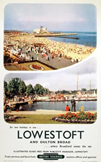 Lowestoft and Oulton Broad, BR (ER) poster, 1959 Lowestoft and Oulton Broad, BR (ER) poster, 1959