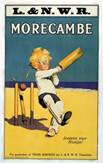 Morecambe Loosens Your Stumps!, LNWR poster, 1923-1947 Morecambe Loosens Your Stumps!, LNWR poster, 1923-1947