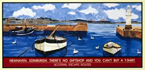 Newhaven, Edinburgh. Theres No Giftshop and You Can't Buy a T-Shirt, Scotrail poster, 1996
